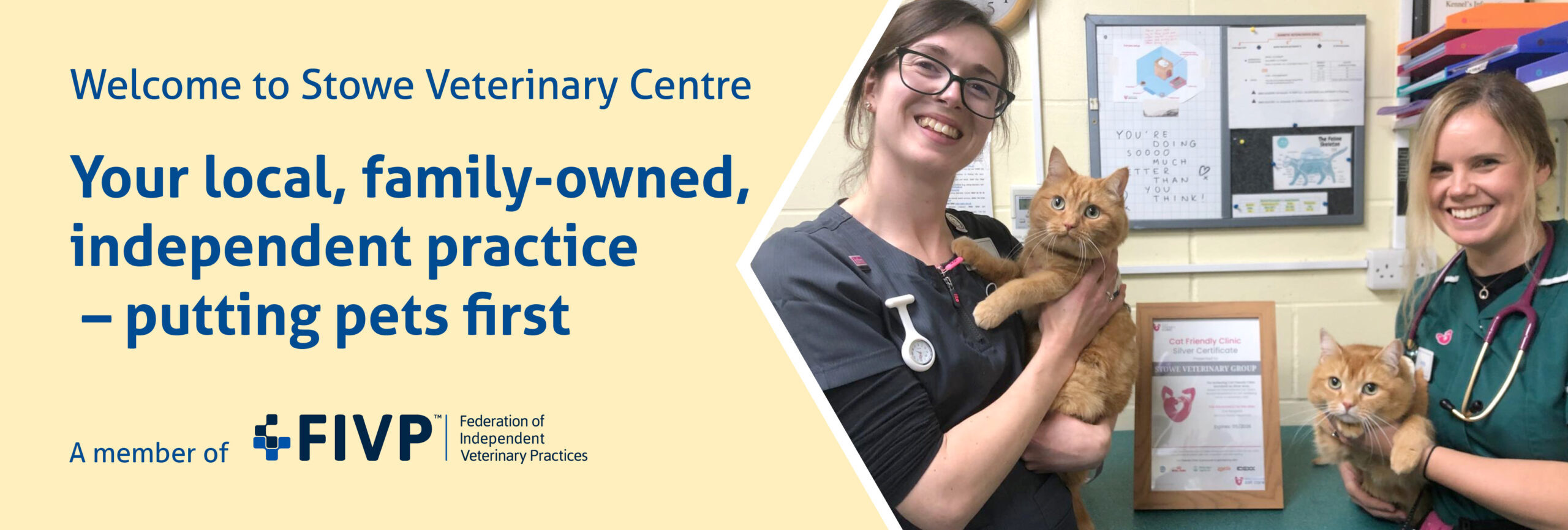 Welcome to Stowe Veterinary Centre.